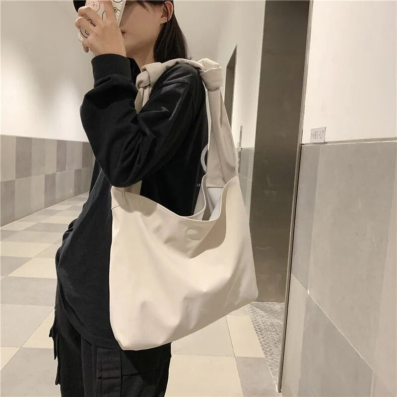 Solid Classic Shoulder Bag