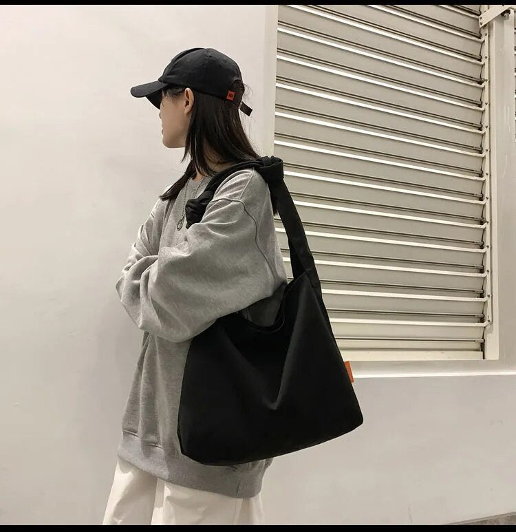 Solid Classic Shoulder Bag