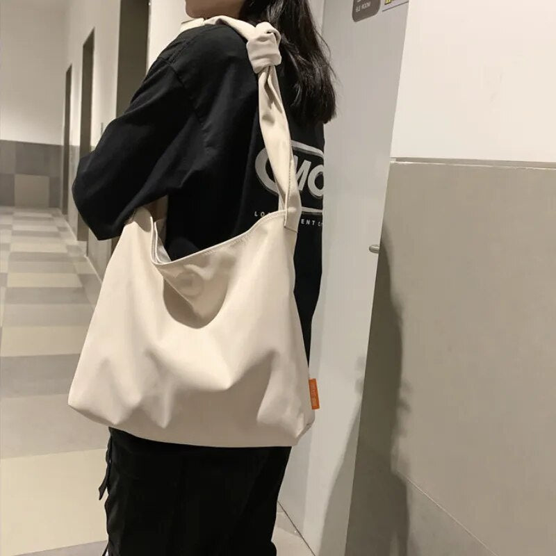 Solid Classic Shoulder Bag