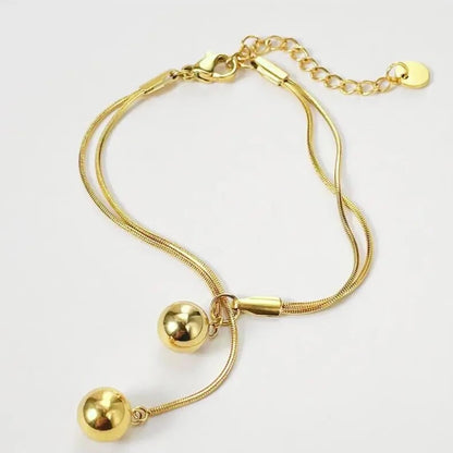 Double Steel Ball Bracelet