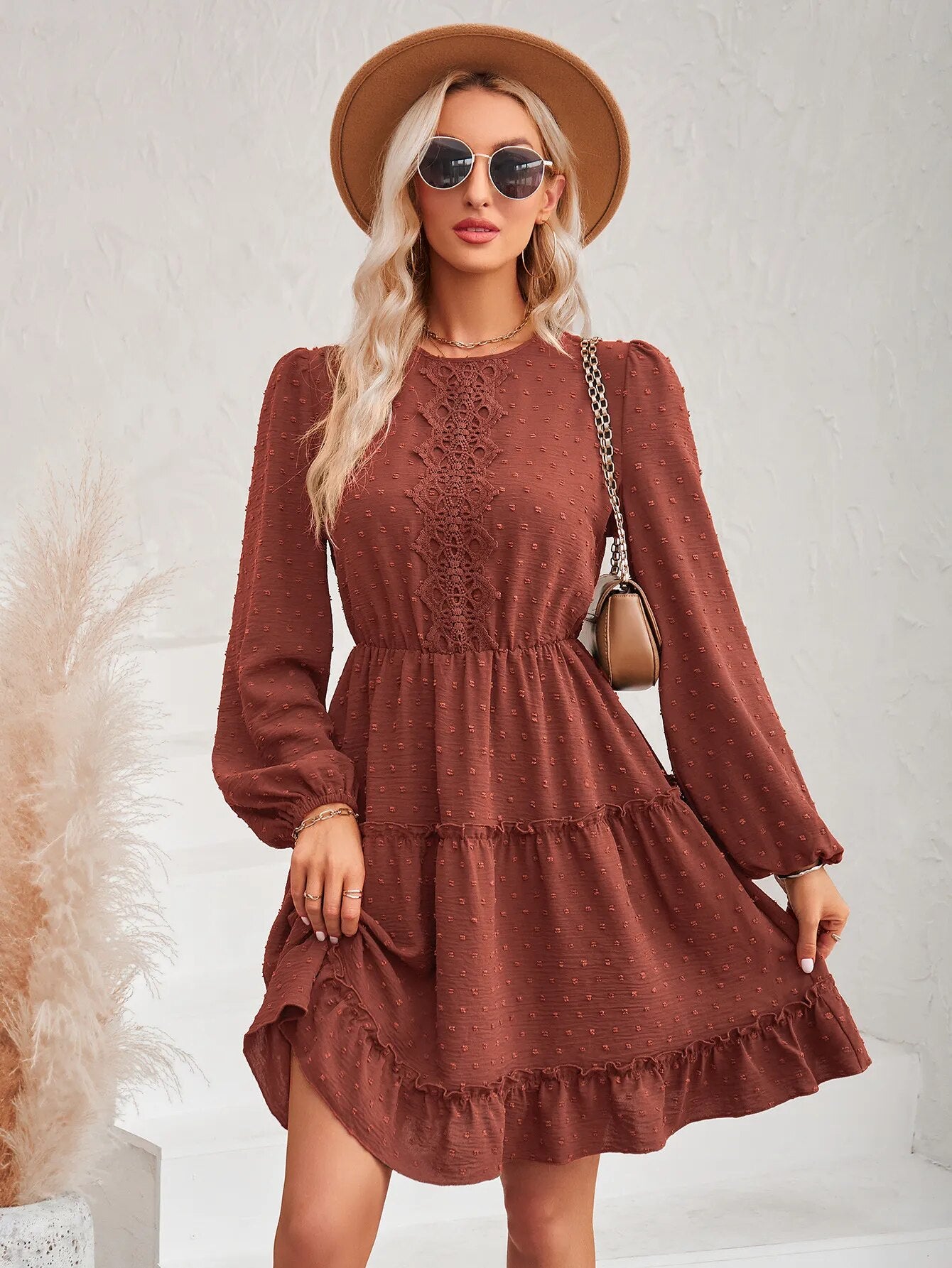 Round Neck Boho Dress