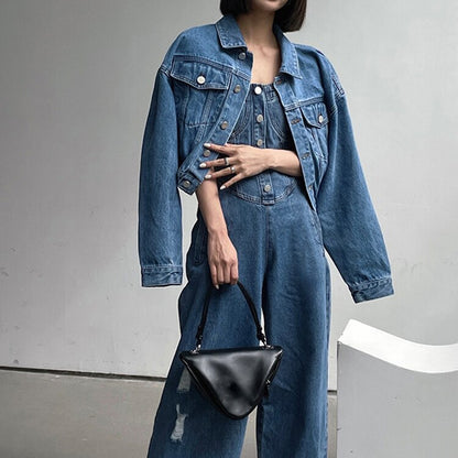 Denim Strapless Jumpsuit