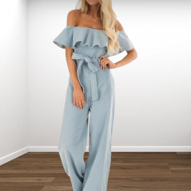 Lace-up Ruffles Jumpsuit 