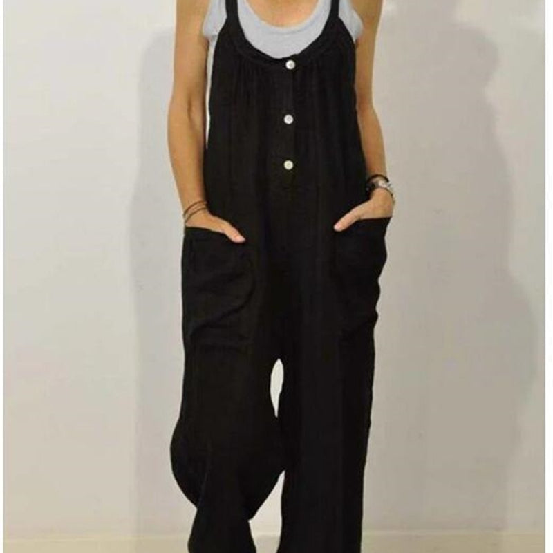 Elastic Button Jumpsuit