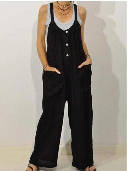 Elastic Button Jumpsuit