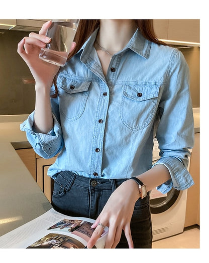 versatile denim shirt