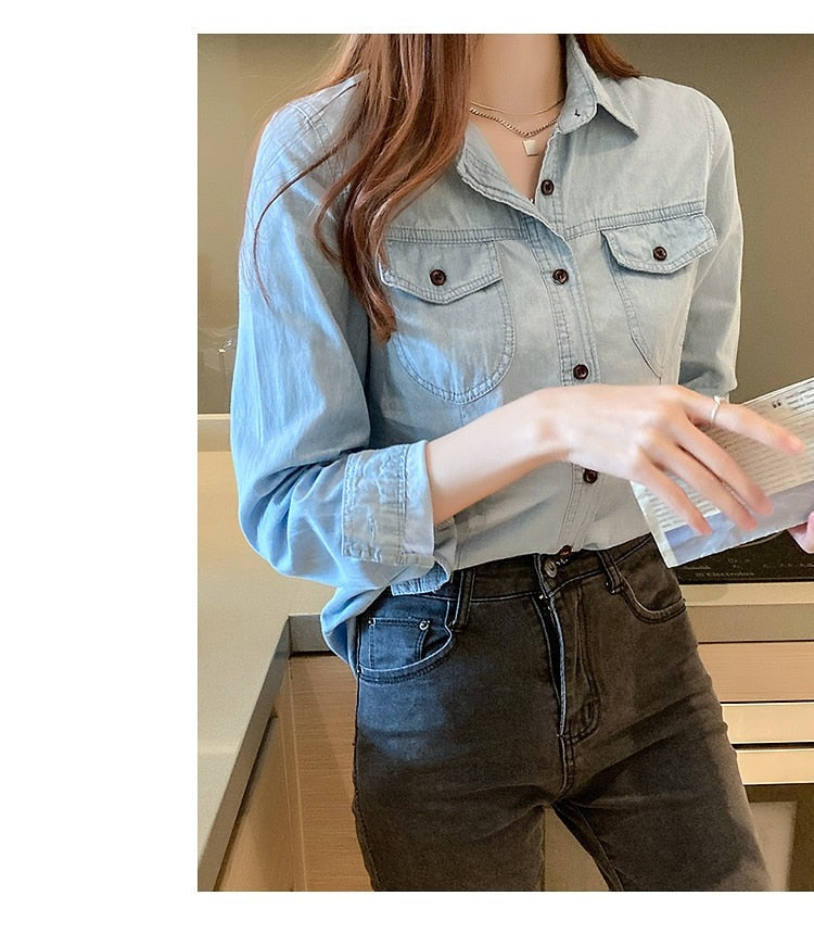 versatile denim shirt